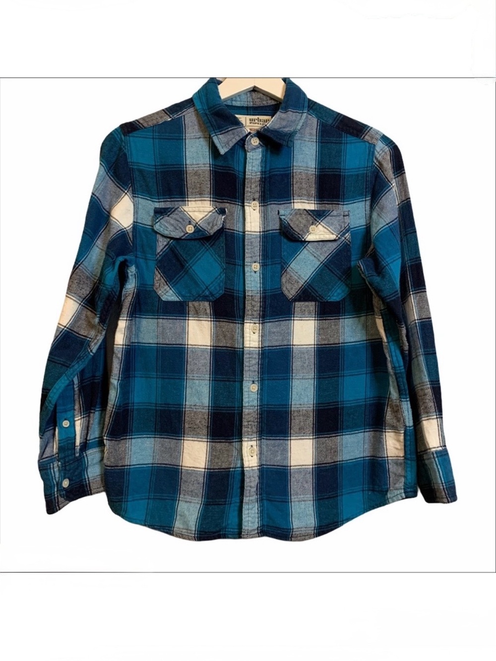 Urban Pipeline M plaid flannel button up shirt